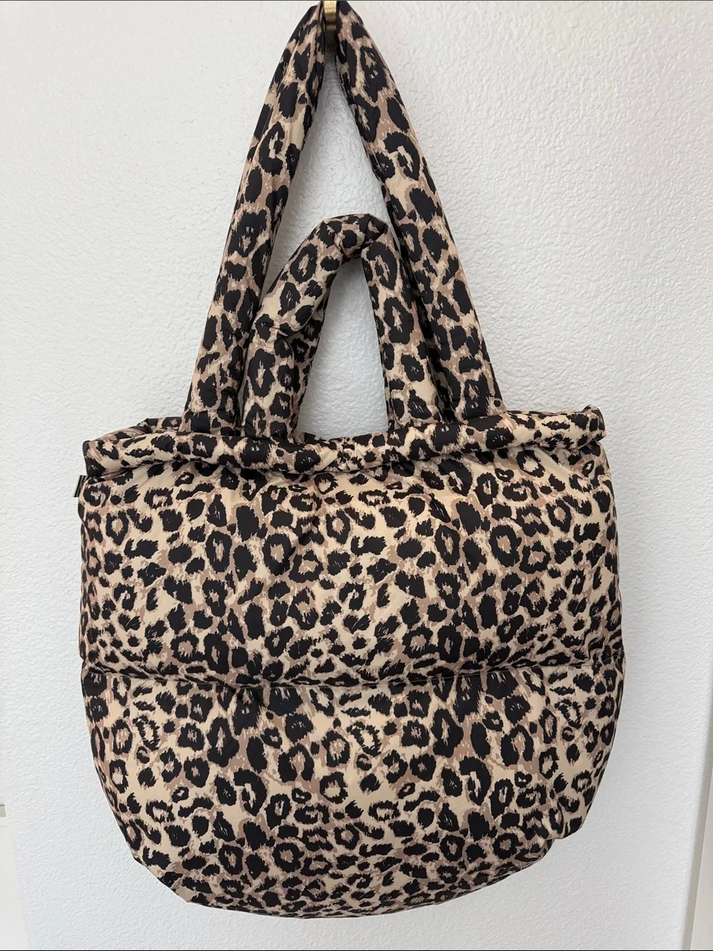 Mads Nørgaard Leopard-Print Puffer Tote